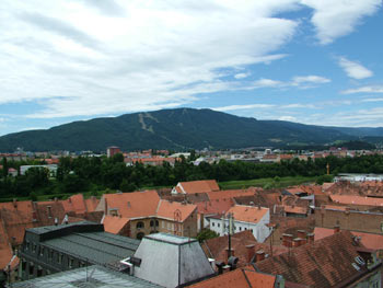 Pohorje from Maribor cathedral