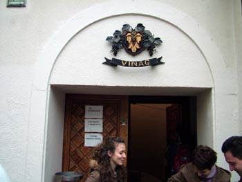 The entrance to Vinag wine cellar.