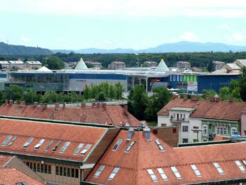 Maribor Europark from the cathedral